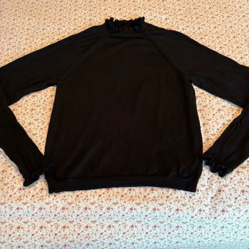 Needle And Thread Merino Pullover in Black FREE PEOPLE